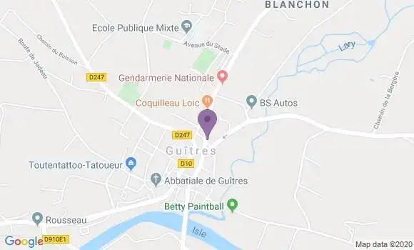 Localisation Banque Postale Agence de Guîtres