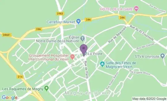 Localisation LCL Agence de Magny en Vexin