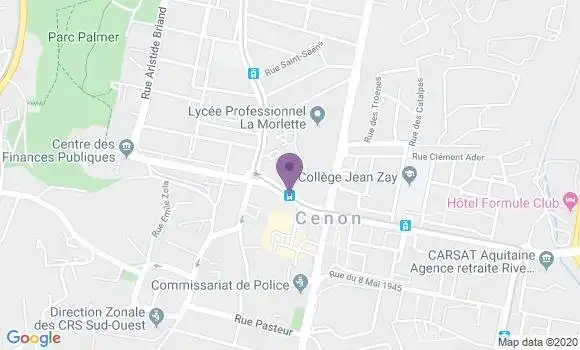 Localisation Banque Postale Agence de Cenon