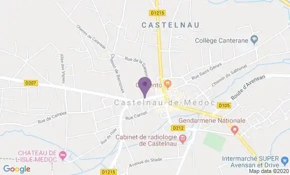 Localisation Banque Postale Agence de Castelnau de Médoc