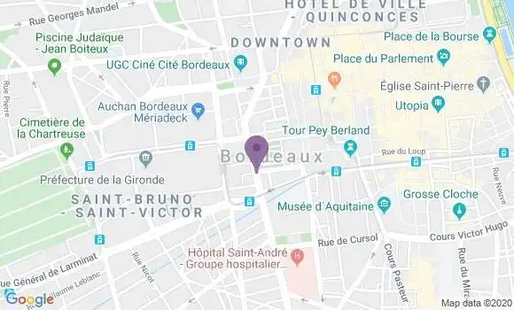 Localisation Banque Postale Agence de Bordeaux Albret