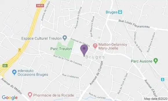 Localisation Banque Postale Agence de Bruges