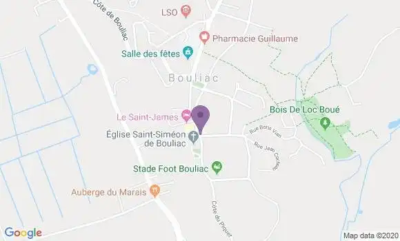Localisation Banque Postale Agence de Bouliac