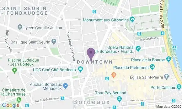 Localisation Banque Postale Agence de Bordeaux Gambetta