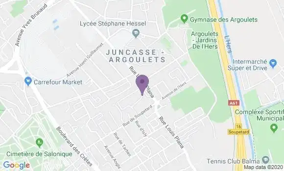 Localisation Banque Postale Agence de Toulouse Roseraie