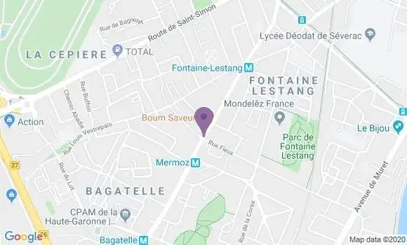 Localisation Banque Postale Agence de Toulouse Bagatelle