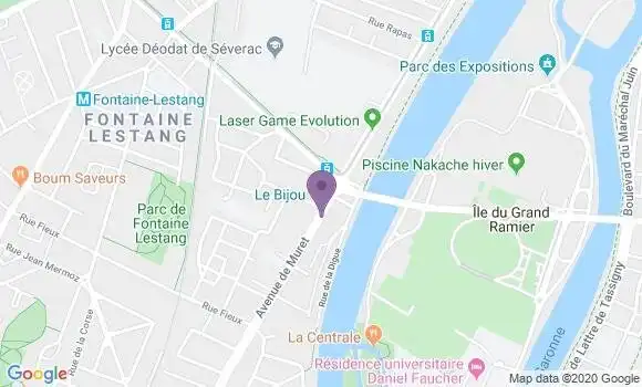 Localisation Banque Postale Agence de Toulouse Croix de Pierre