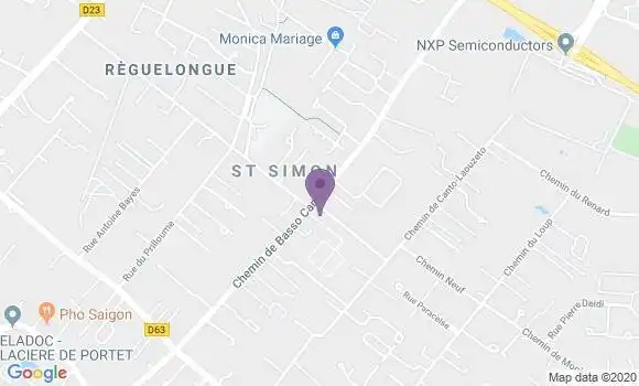 Localisation Banque Postale Agence de Toulouse Saint Simon