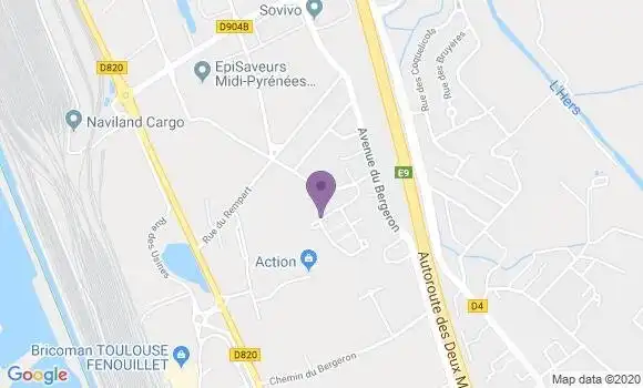 Localisation Banque Postale Agence de Toulouse Pont des Demoiselles
