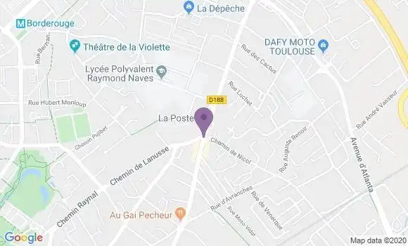 Localisation Banque Postale Agence de Toulouse Croix Daurade