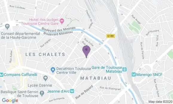 Localisation Banque Postale Agence de Toulouse Roquelaine