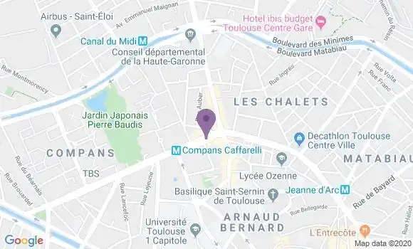 Localisation Banque Postale Agence de Toulouse Arnaud Bernard