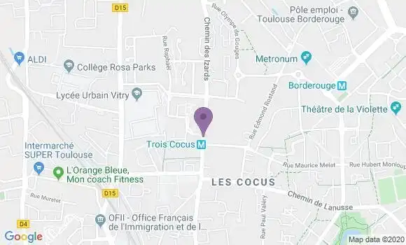 Localisation Banque Postale Agence de Toulouse les Izards