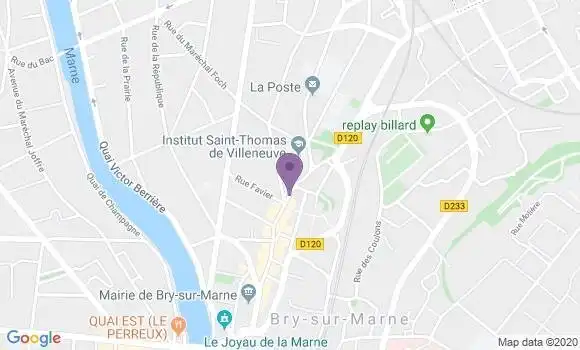 Localisation LCL Agence de Bry sur Marne