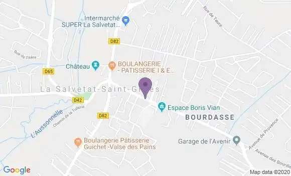Localisation Banque Postale Agence de La Salvetat Saint Gilles