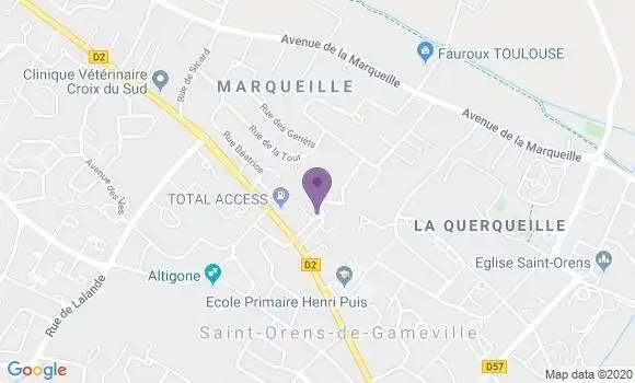 Localisation Banque Postale Agence de Saint Orens de Gameville