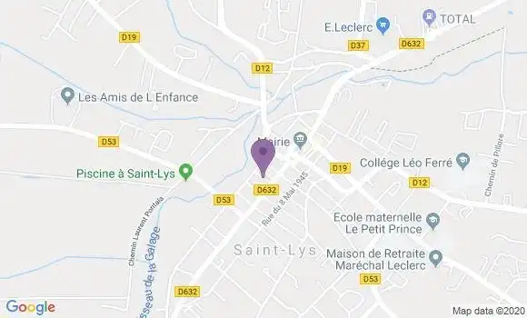 Localisation Banque Postale Agence de Saint Lys