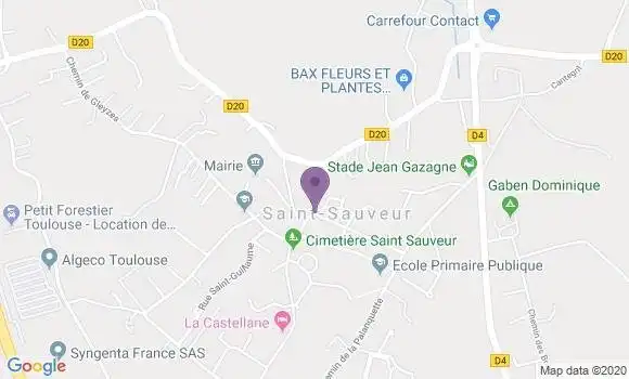 Localisation Banque Postale Agence de Saint Jory