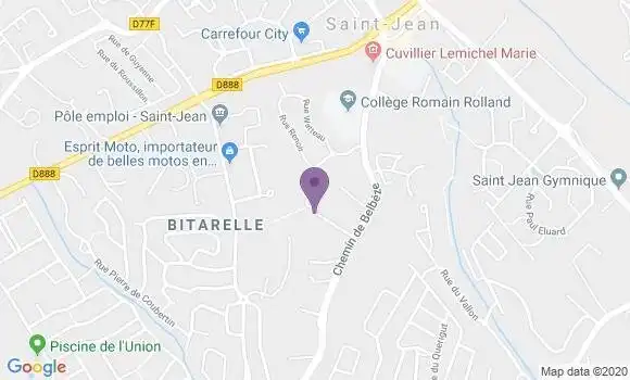 Localisation Banque Postale Agence de Saint Jean