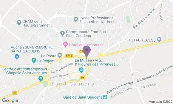 Localisation Banque Postale Agence de Saint Gaudens