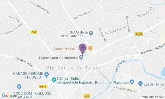 Localisation Banque Postale Agence de Plaisance du Touch