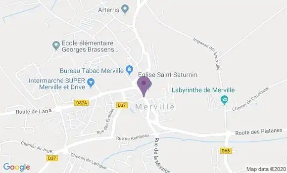 Localisation Banque Postale Agence de Merville