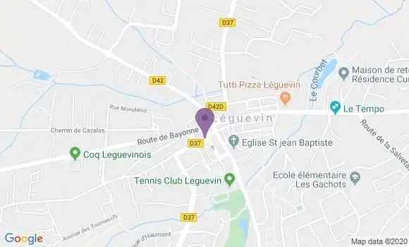 Localisation Banque Postale Agence de Léguevin