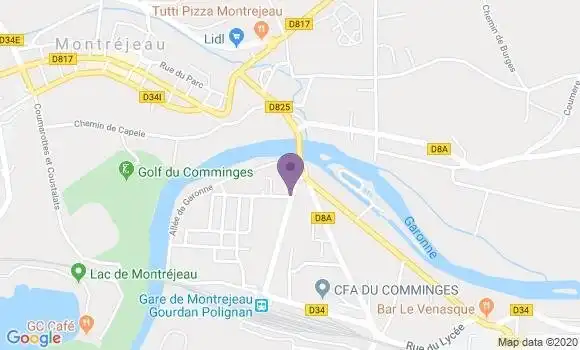 Localisation Banque Postale Agence de Gourdan Polignan