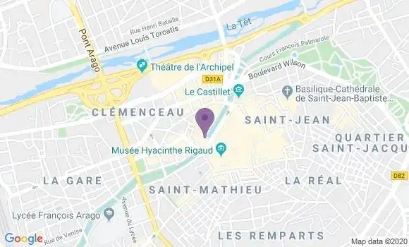 Localisation LCL Agence de Perpignan