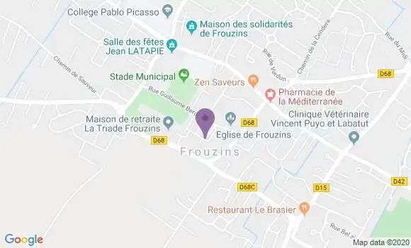 Localisation Banque Postale Agence de Frouzins