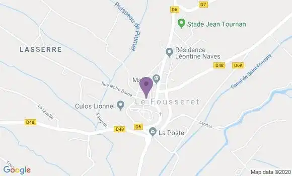Localisation Banque Postale Agence de Le Fousseret