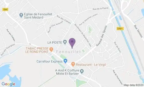 Localisation Banque Postale Agence de Fenouillet