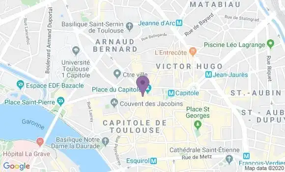 Localisation Banque Postale Agence de Toulouse Saint Cyprien République
