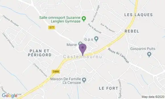 Localisation Banque Postale Agence de Castelmaurou