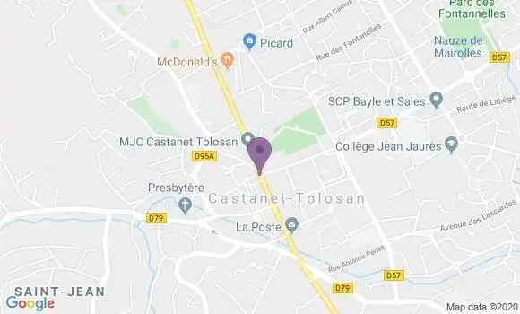 Localisation Banque Postale Agence de Castanet Tolosan