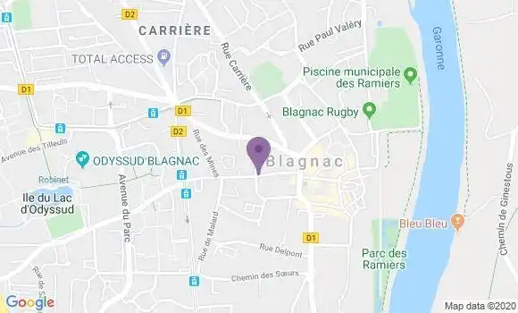 Localisation Banque Postale Agence de Blagnac