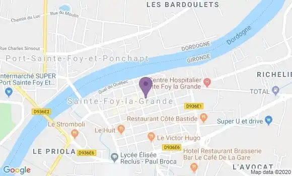 Localisation LCL Agence de Sainte Foy la Grande