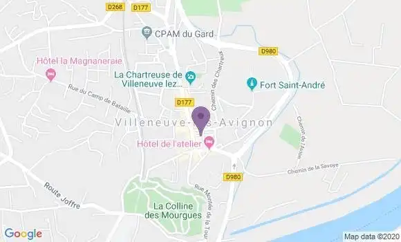 Localisation Banque Postale Agence de Villeneuve lès Avignon Jaurès