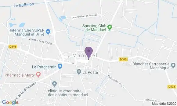 Localisation Banque Postale Agence de Rodilhan