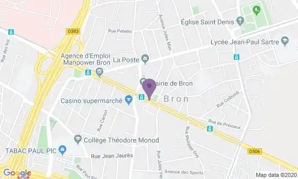Localisation LCL Agence de Bron