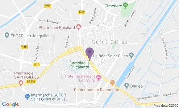 Localisation Banque Postale Agence de Saint Gilles