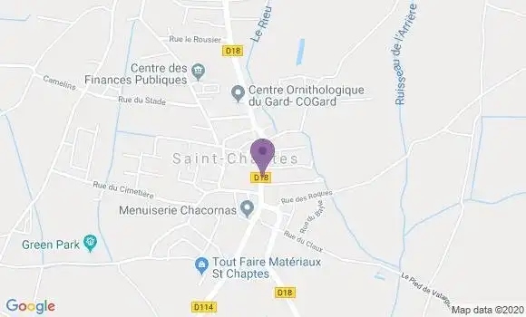 Localisation Banque Postale Agence de Saint Chaptes