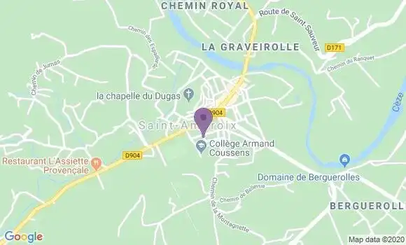 Localisation Banque Postale Agence de Saint Ambroix