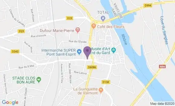 Localisation Banque Postale Agence de Pont Saint Esprit