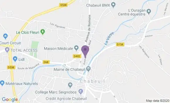 Localisation LCL Agence de Chabeuil