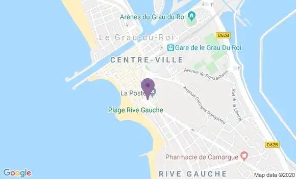 Localisation Banque Postale Agence de Le Grau du Roi