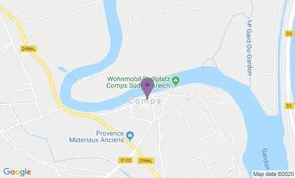 Localisation Banque Postale Agence de Comps