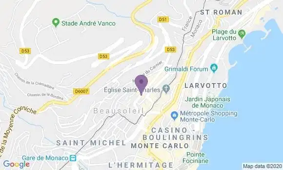 Localisation LCL Agence de Beausoleil