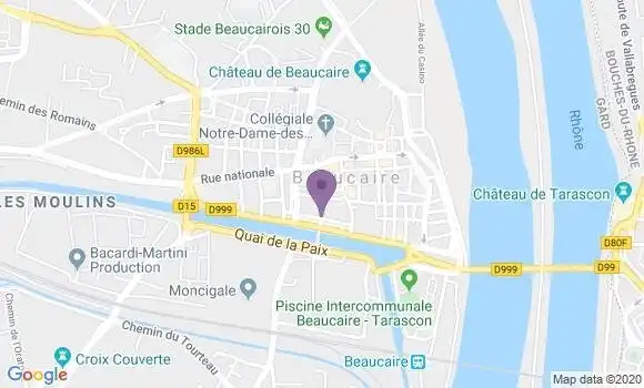 Localisation Banque Postale Agence de Beaucaire