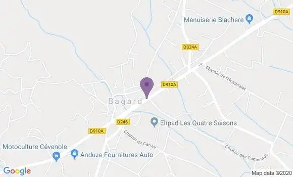Localisation Banque Postale Agence de Bagard